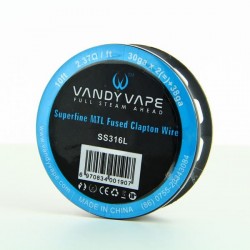 Superfine MTL Fused Clapton Wire SS316 30gaX2 + 38ga Vandy Vape