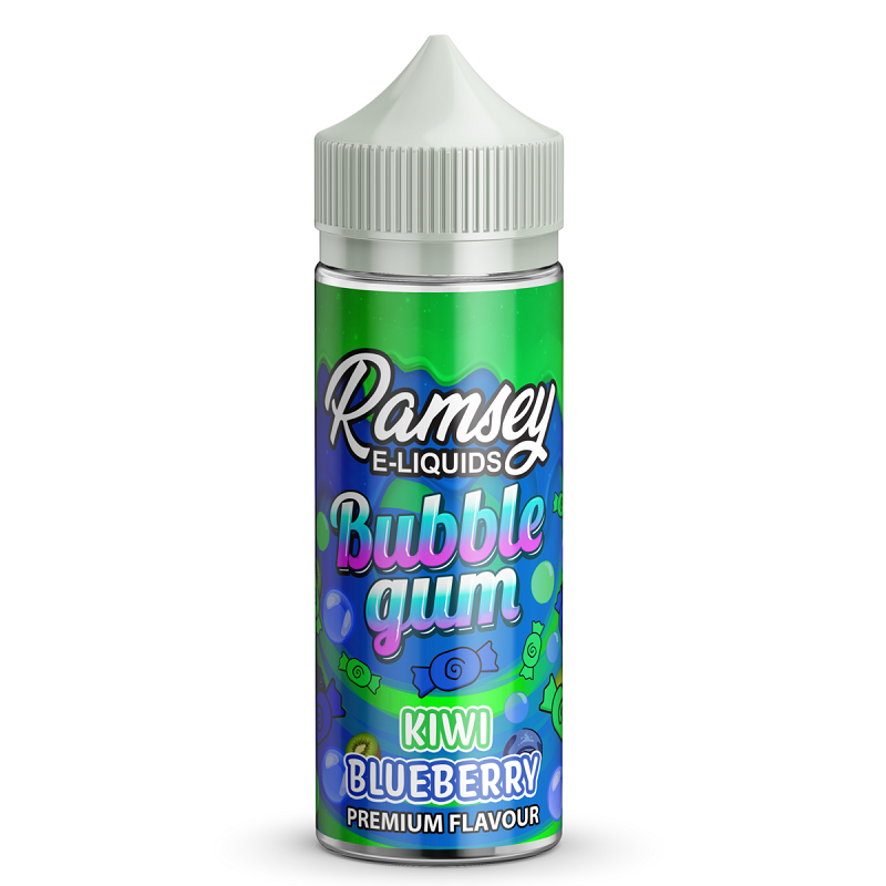Blueberry & Kiwi Bubble Gum Ramsey E-Liquids 100ml 00mg - ADNS