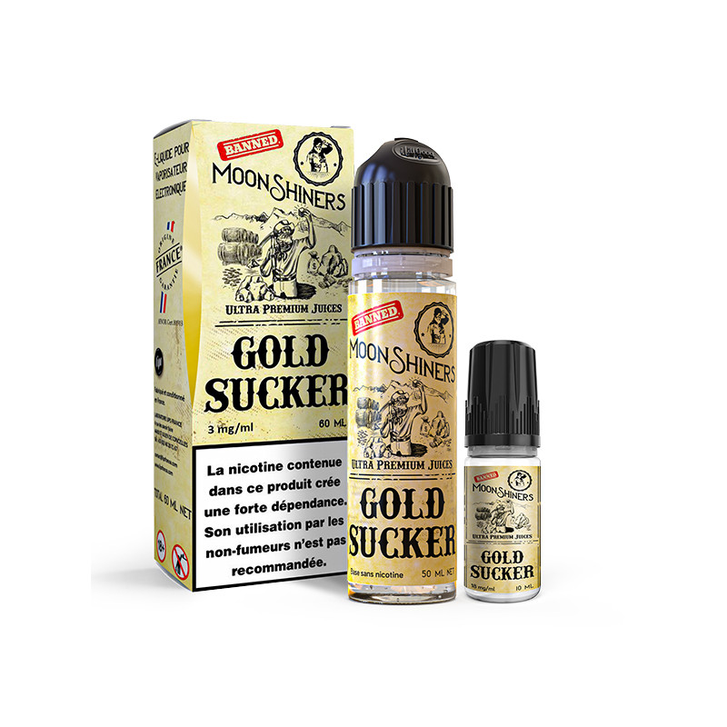 E-liquide
Gold Sucker 50ml MoonShiners
- Le French Liquide