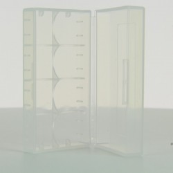 Boite 2 Accus 18650 Transparent