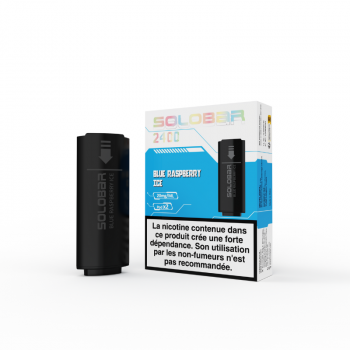 Pack de 2 Pods Solobar 2400 2ml 20mg Blue Raspberry Ice