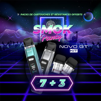 Offre Kit Novo GT SMOK (7 achetés + 3 Packs de 3 Cartouches offerts)