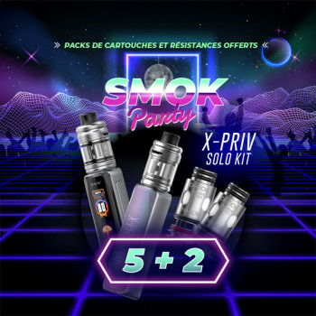 Offre Kit X-Priv Solo SMOK (5 Kits achetés + 2 Packs de 5 Résistances offerts)