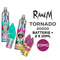 Puff Rechargeable Tornado RANDM 20000 Mars (2 x 10ml 20mg)