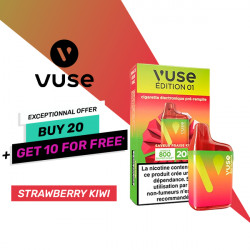 Pack Disposable Pod Vuse 800 Strawberry Kiwi 20MG (20 purchased + 10 for free)