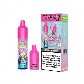 Kit Mini Tornado RANDM 1200 Mars (+ 2 Pods 2ml 20mg) Fumot Barbe à papa