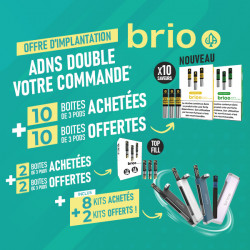 Offre d'implantation Brio de Da One : Batteries + prods 1mL - 20mg