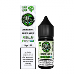 Sour Apple Strawzz On Ice Nic Salt BarSaltz Ruthless 10mL