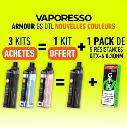 Offre Kit Armour GS DTL (New Colours) Vaporesso