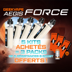 Offre Kit Aegis Force Ivory White + packs B Boost offerts Geekvape