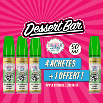 Offer 50mL Apple Crumble Custard Dessert Bar Dinner Lady