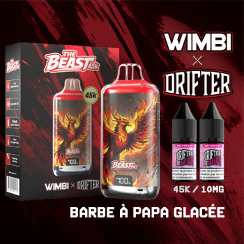 Kit The Beast 45K Eternal Fire 750mah 10ml (2x10ml) Wimbi X Drifter 10mg