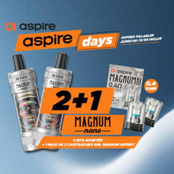 Offre Kit Magnum Nano Silver & Cloudy Skull Aspire