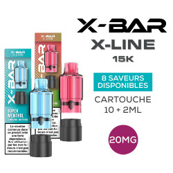 X-Line 15K Cartridges (10+2ml) 20mg X-Bar Black dragon Ice