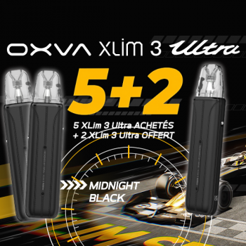 Offre Kit Xlim 3 Pod Ultra Midnight Black OXVA