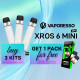 Offre Kit XROS 6 Mini Plume White Vaporesso