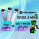 Offre Kit XROS 6 Mini Plume Colours Vaporesso