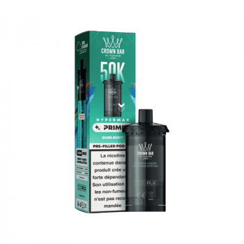 Pack de 2 Cartouches Hyper Max Prime 50K 10ml Al Fakher Gum Mint 