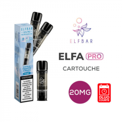 Pack de 2 Pods ELFA Pro 2ml 20mg ElfBar DLUO Courte Septembre 2026