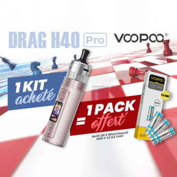 Kit Drag H40 Pro Offer Voopoo Glow Pink