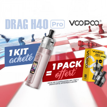 Offre Kit Drag H40 Pro Voopoo Glow Pink