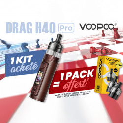 Offre Kit Drag H40 Pro Voopoo Cocoa Red