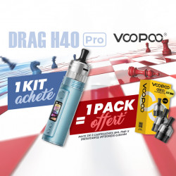 Kit Drag H40 Pro Offer Voopoo Snow Blue