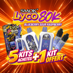 Offre Kit Lyco Mini Box 80K Blueberry Sour Raspberry SMOK