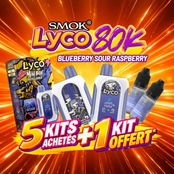 Offre Kit Lyco Mini Box 80K Blueberry Sour Raspberry SMOK