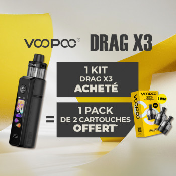 Offre Kit Drag X3 Spray Black Voopoo