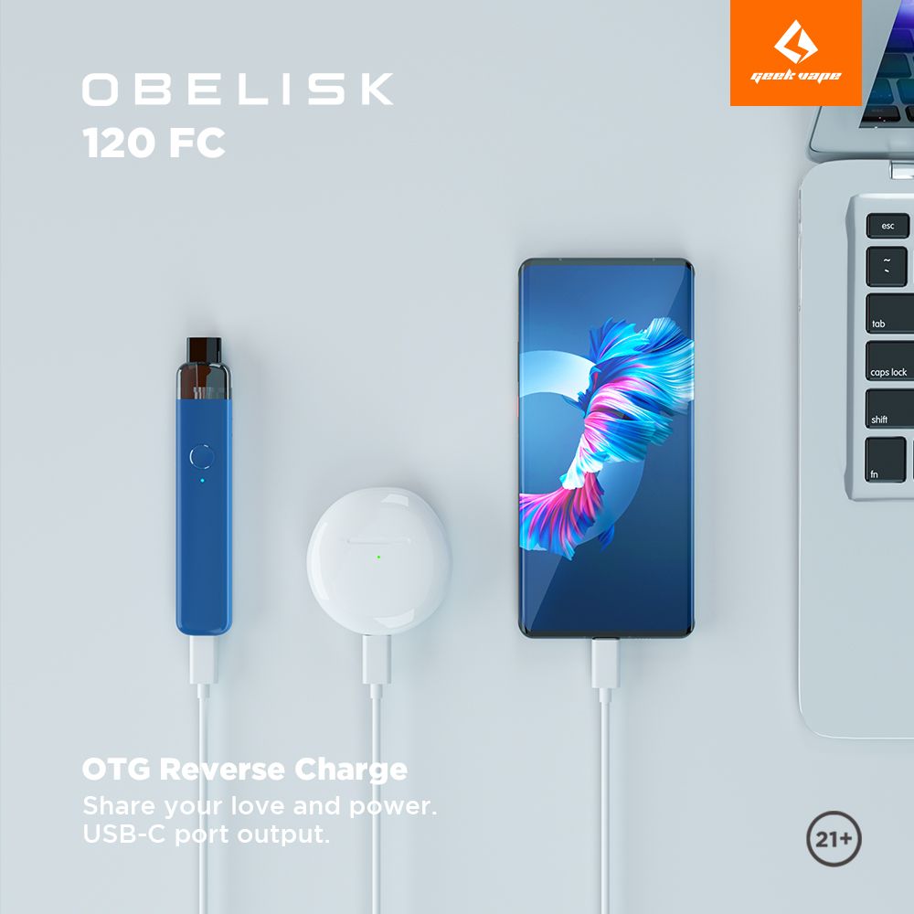 Reverse charge. Geek Vape Obelisk 120 FC 3700mah. Обелиск 120 FC.